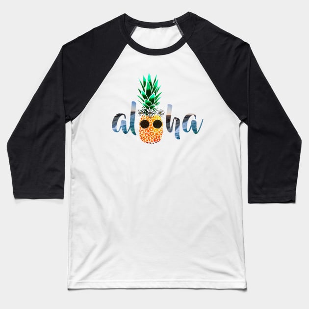 Aloha Pineapple Baseball T-Shirt by lolsammy910